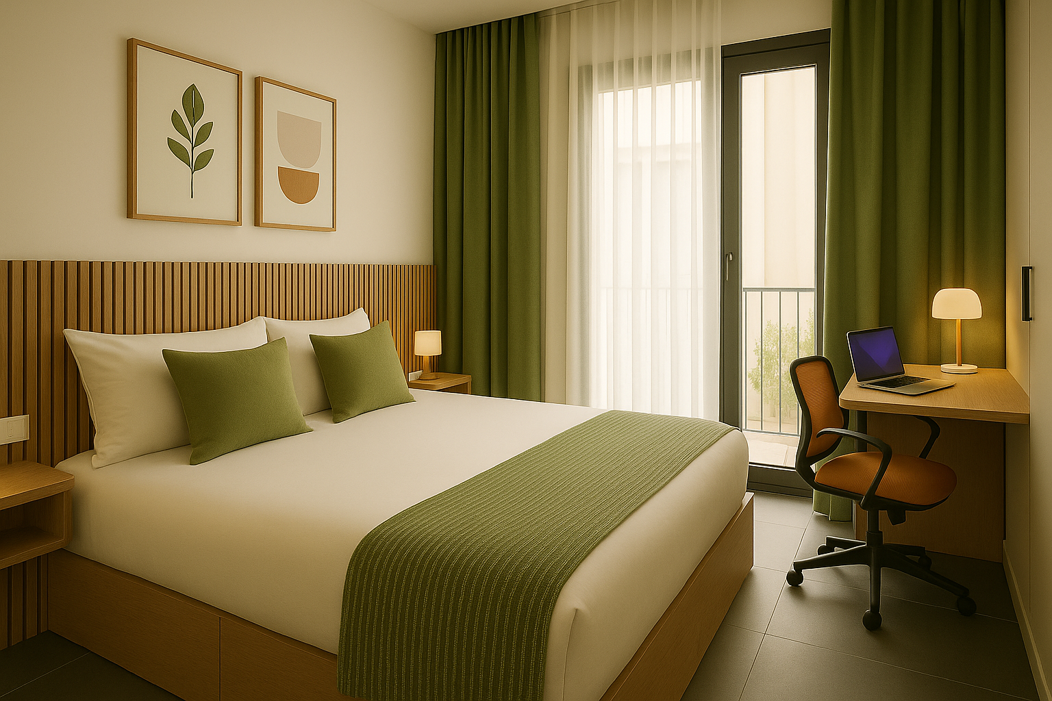 Double room shared bathroom