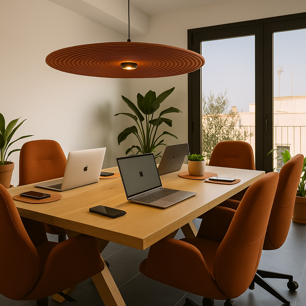 Real coworking space at Green Living Coliving in Castelldefels Barcelona